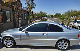 Silver BMW - Window Tinting